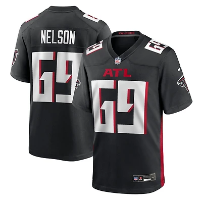 Men's Nike Jack Nelson  Black Atlanta Falcons Team Game Jersey