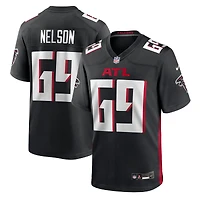 Men's Nike Jack Nelson  Black Atlanta Falcons Team Game Jersey