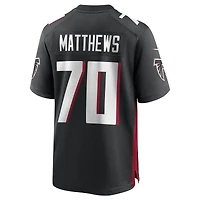 Men's Nike Jake Matthews Black Atlanta Falcons Game Jersey