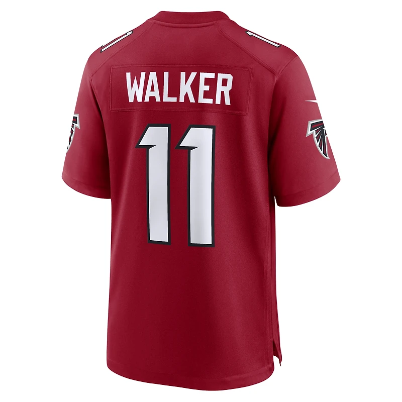Maillot de match Nike Jalon Walker rouge des Falcons d'Atlanta pour homme