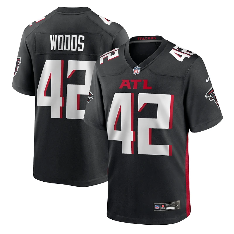 Men's Nike Josh Woods  Black Atlanta Falcons Team Game Jersey