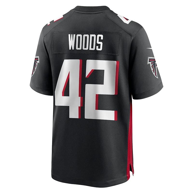 Men's Nike Josh Woods  Black Atlanta Falcons Team Game Jersey