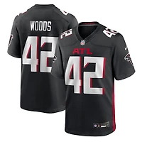 Men's Nike Josh Woods  Black Atlanta Falcons Team Game Jersey