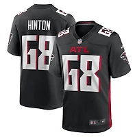 Maillot de match l'équipe Nike Kyle Hinton des Falcons d'Atlanta pour homme, noir