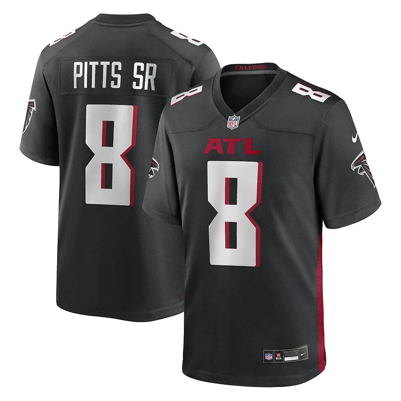 Maillot Nike Kyle Pitts Sr. noir pour homme des Falcons d'Atlanta
