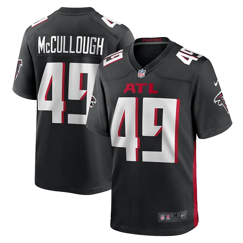 Men's Nike Liam McCullough Black Atlanta Falcons Team Game Jersey