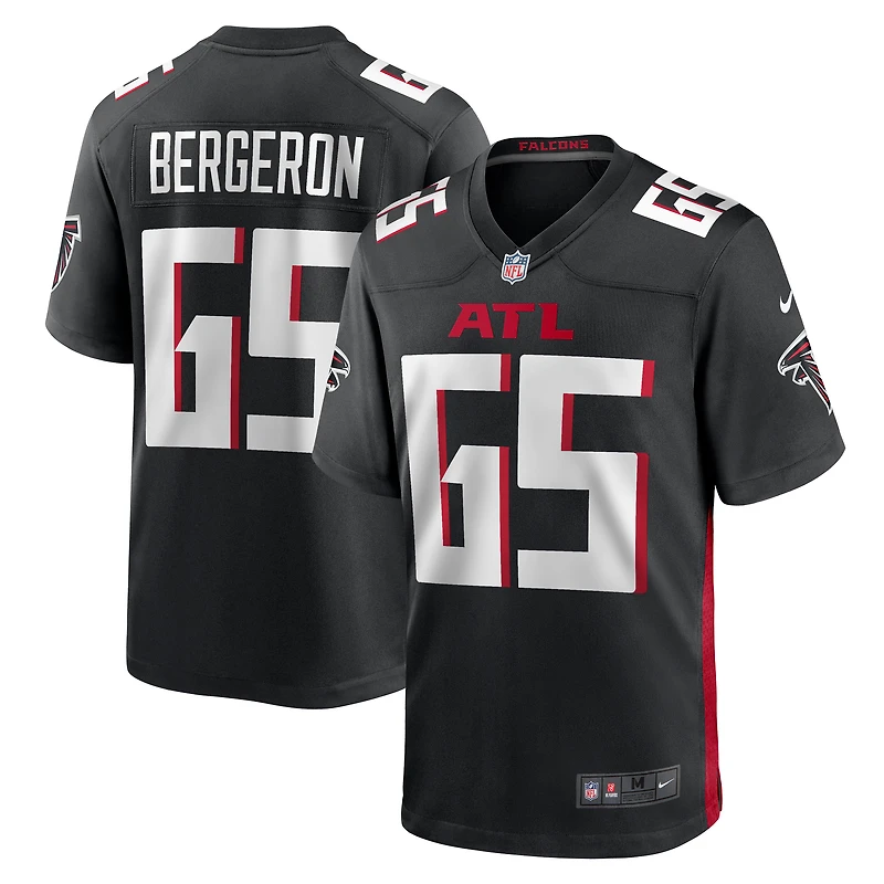 Men's Nike Matthew Bergeron  Black Atlanta Falcons Team Game Jersey