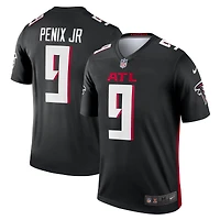 Haut Nike Michael Penix Jr. noir pour homme, joueur légendaire des Falcons d'Atlanta