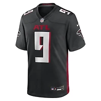 Maillot de jeu Nike Michael Penix Jr. noir pour homme des Falcons d'Atlanta