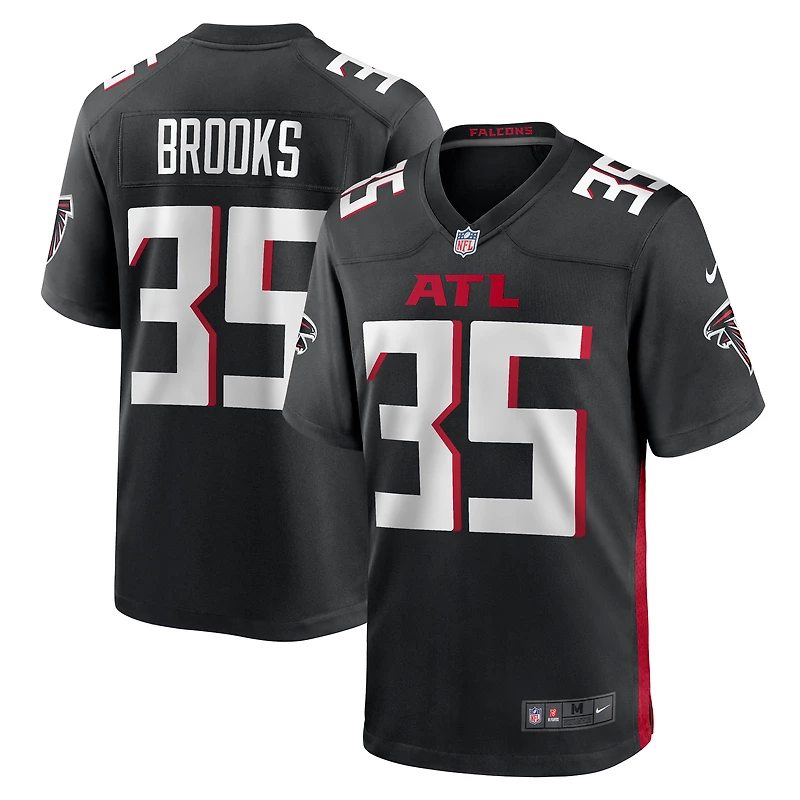 Men's Nike Natrone Brooks  Black Atlanta Falcons Team Game Jersey