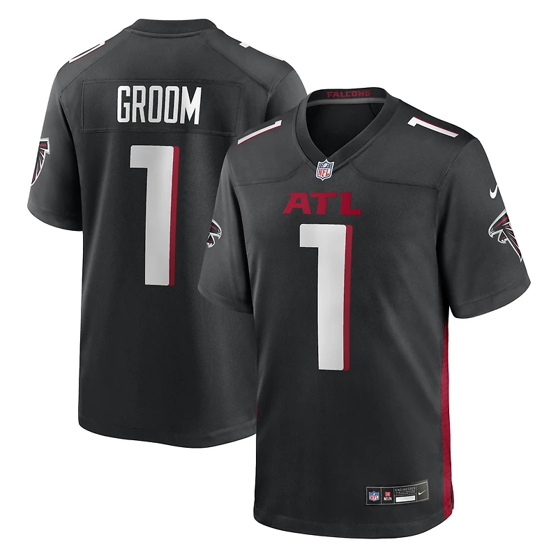 Men's Nike Number 1 Groom Black Atlanta Falcons Game Jersey