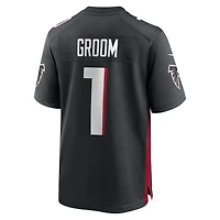 Men's Nike Number 1 Groom Black Atlanta Falcons Game Jersey