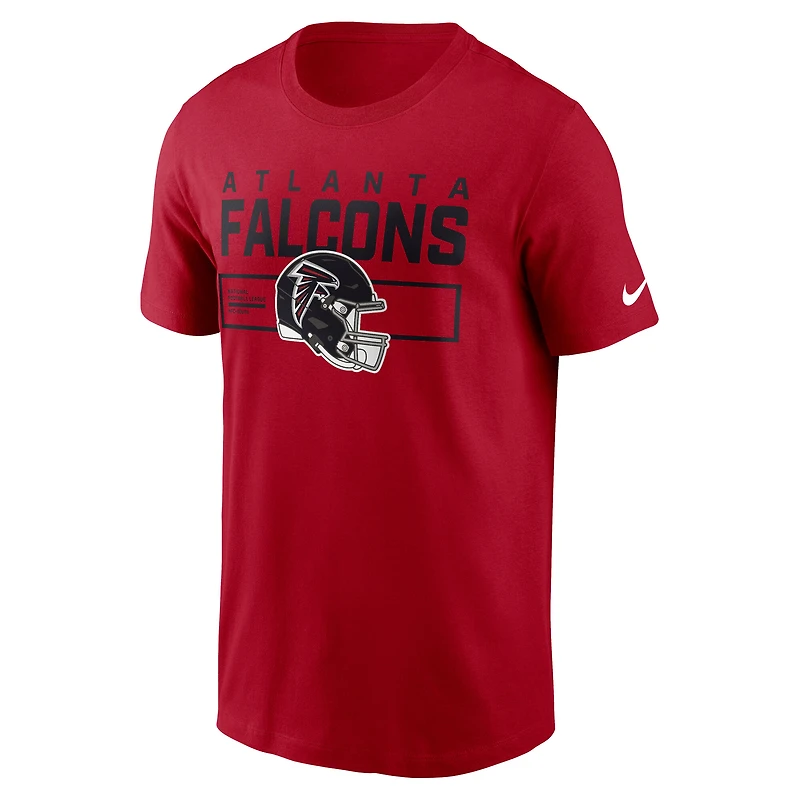 Men's Nike Red Atlanta Falcons Primetime Helmet Essential T-Shirt