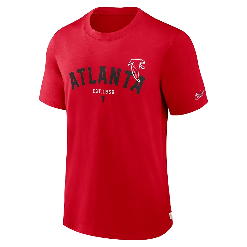 T-shirt Nike rouge avec slogan Rewind des Atlanta Falcons pour homme