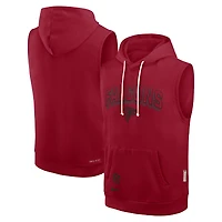 Sweat à capuche sans manches Nike rouge Atlanta Falcons Sideline Performance pour homme
