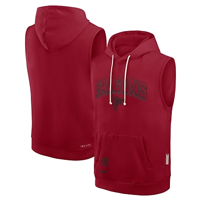 Sweat à capuche sans manches Nike rouge Atlanta Falcons Sideline Performance pour homme