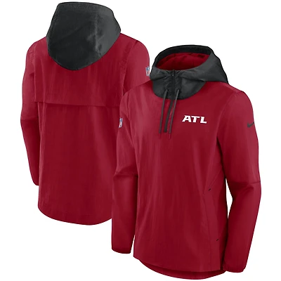 Men's Nike Red Atlanta Falcons Sideline Player Quarter-Zip Jacket