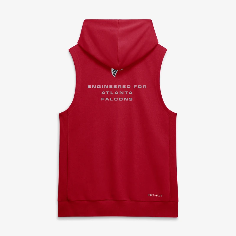 Men's Nike Red Atlanta Falcons Sideline Standard Issue Dri-FIT Sleeveless Hoodie