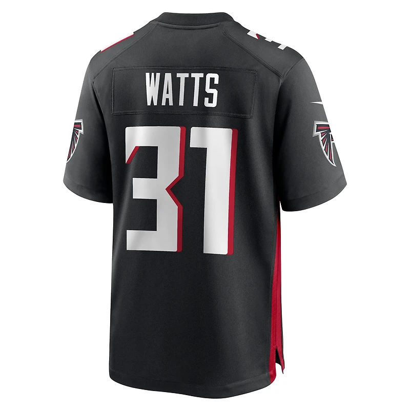 Men's Nike Xavier Watts  Black Atlanta Falcons Team Game Jersey