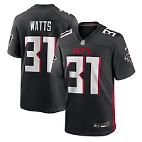 Maillot Nike Xavier Watts noir pour homme des Falcons d'Atlanta