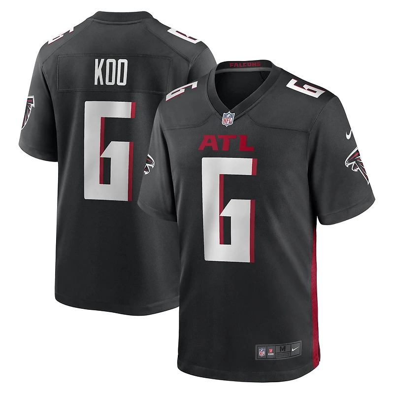 Men's Nike Younghoe Koo Black Atlanta Falcons Team Game Jersey