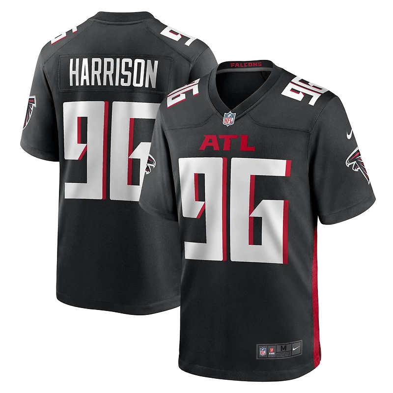 Men's Nike Zach Harrison Black Atlanta Falcons Team Game Jersey