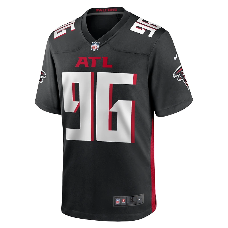 Maillot de match l'équipe Nike Zach Harrison pour hommes, noir, des Falcons d'Atlanta