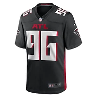 Maillot de match l'équipe Nike Zach Harrison pour hommes, noir, des Falcons d'Atlanta