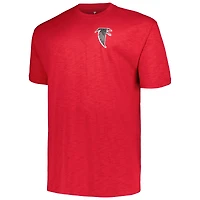 T-shirt rouge à deux coups pour hommes des Falcons d'Atlanta Big & Tall