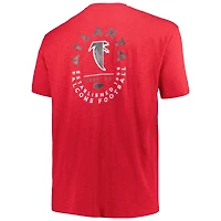 T-shirt rouge à deux coups pour hommes des Falcons d'Atlanta Big & Tall