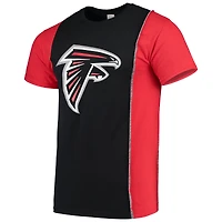 Men's Refried Apparel Black/Red Atlanta Falcons Sustainable Upcycled Split T-Shirt