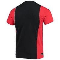 Men's Refried Apparel Black/Red Atlanta Falcons Sustainable Upcycled Split T-Shirt