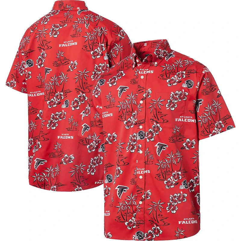 Chemise boutonnée Kekai Atlanta Falcons Reyn Spooner rouge pour homme