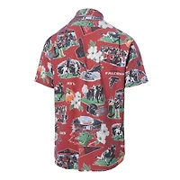 Chemise boutonnée panoramique rouge Atlanta Falcons de Reyn Spooner pour homme