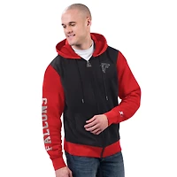 Sweat à capuche zippé noir/rouge pour homme des Atlanta Falcons Thursday Night Gridiron