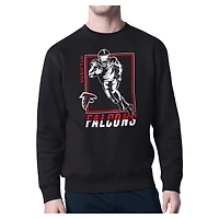 Men's Starter Black Atlanta Falcons Player Grid Pullover Sweatshirt