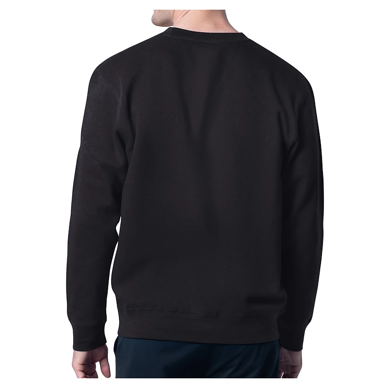 Men's Starter Black Atlanta Falcons Player Grid Pullover Sweatshirt