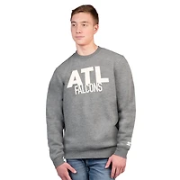 Sweat-shirt ras du cou en polaire gris anthracite pour homme des Falcons d'Atlanta