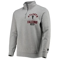 Veste pour homme Starter grise Atlanta Falcons Throwback Heisman à quart de zip