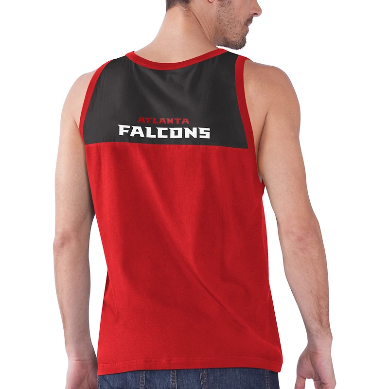 Débardeur Starter rouge/noir Atlanta Falcons Touchdown Fashion pour homme