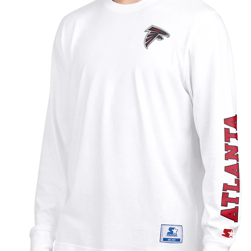 Men's Starter Red/White Atlanta Falcons Short Sleeve & Long T-Shirt Combo Pack