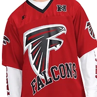 Pack de t-shirts à manches courtes et longues Starter rouge blanc Atlanta Falcons pour homme