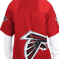 Men's Starter Red/White Atlanta Falcons Short Sleeve & Long T-Shirt Combo Pack