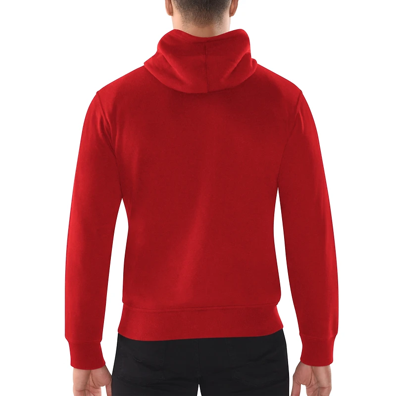 sweat à capuche d'après-saison national des Falcons d'Atlanta pour hommes, rouge, Starter, entièrement zippé