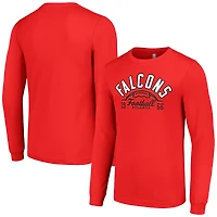 T-shirt à manches longues rouge pour homme, équipe de demi-ballon des Falcons d'Atlanta