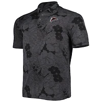 Men's Tommy Bahama Black Atlanta Falcons Big & Tall Miramar Blooms Polo