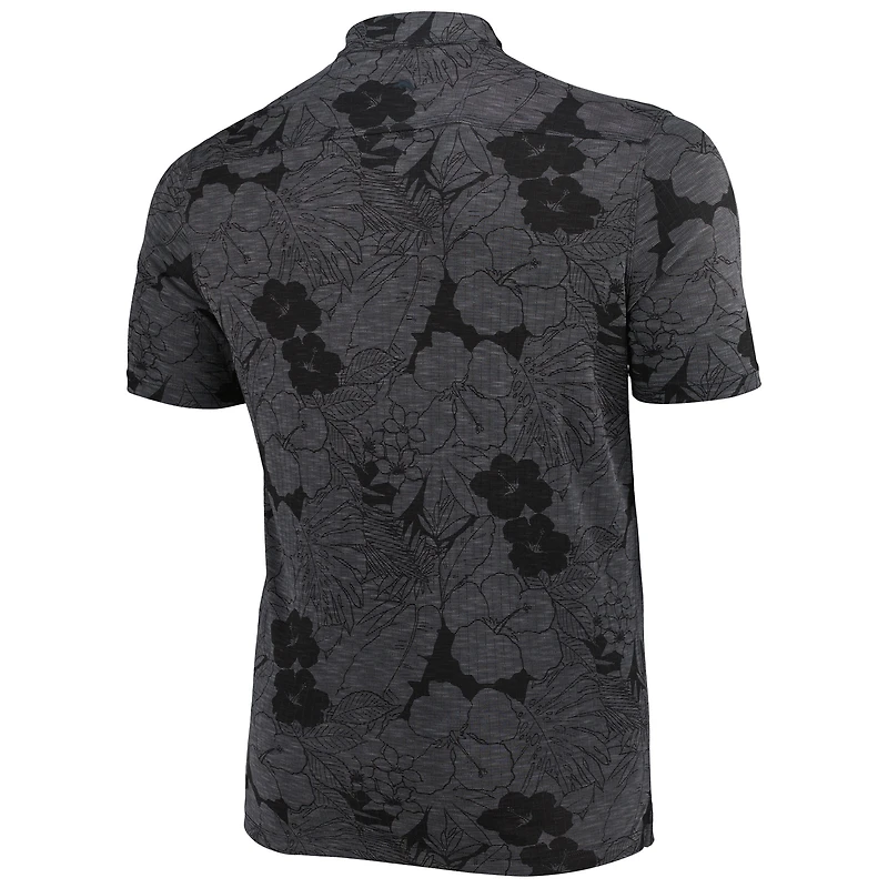 Men's Tommy Bahama Black Atlanta Falcons Big & Tall Miramar Blooms Polo