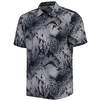 Chemise boutonnée Tommy Bahama pour homme noire Atlanta Falcons Coast luminescent Fronds Camp IslandZone