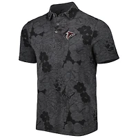 Men's Tommy Bahama Black Atlanta Falcons Miramar Blooms Polo