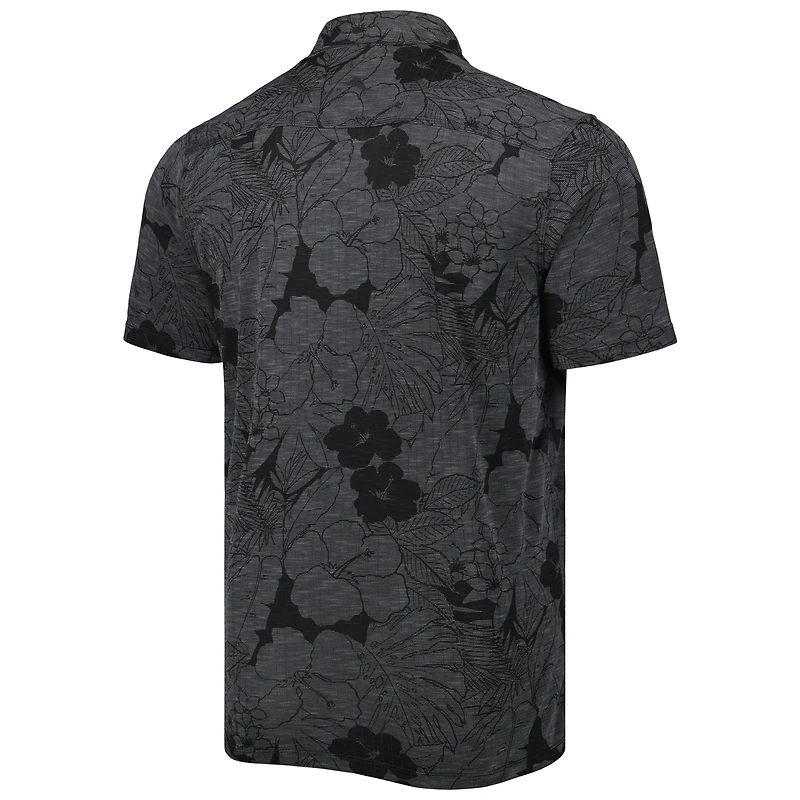 Men's Tommy Bahama Black Atlanta Falcons Miramar Blooms Polo